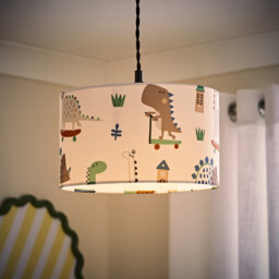 15cm H Linen Blend Drum Lamp Shade ( Clip On ) in Cream