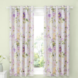 Flourette 52% Polyester (Recycled) 48% Cotton Semi-Sheer Curtain Pair