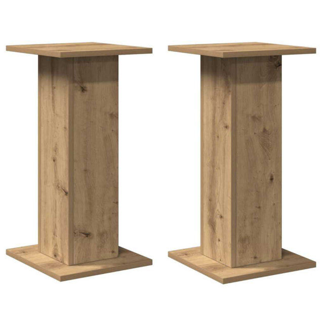 Speaker Stands Living Room Speaker Floor Stand 2 Pcs Engineered Wood
