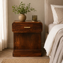 Milesburg 45cm W Solid Wood Bedside Table