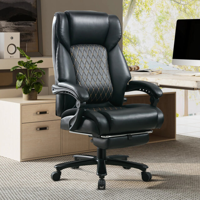 200KG Heavy Duty High Back Executive Chair Ergonomic Computer Desk Chair with Adjustable Lumbar Support