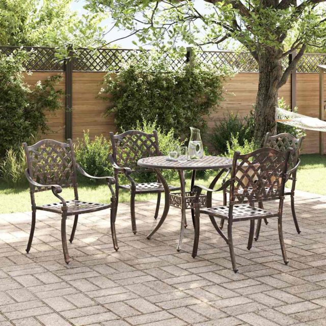 Garden Dining Set Aluminium Outdoor Furniture Patio Terrace Backyard