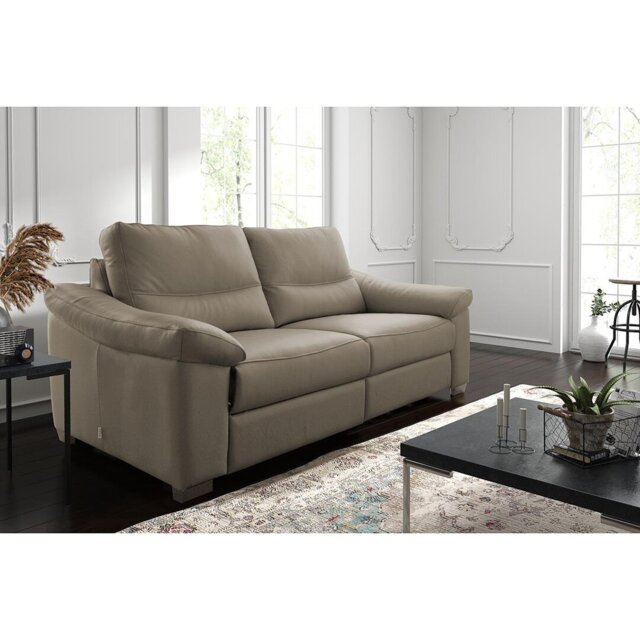 Abbrielle 175cm W Genuine Leather Pillow Top Arms Loveseat