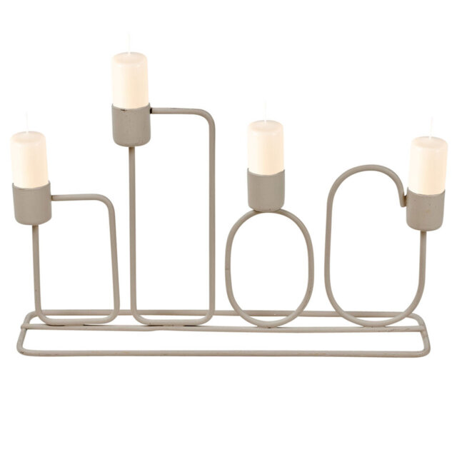 Metal Tabletop Candelabra