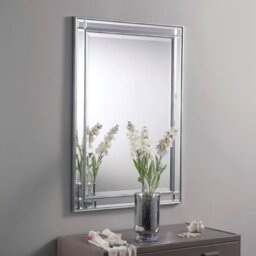Ebner Wood Flat Wall Mirror
