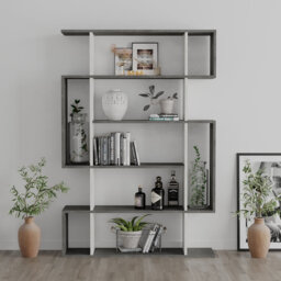Mito 5 Tiers Wall Mounted Bookcase Modern Display Unit