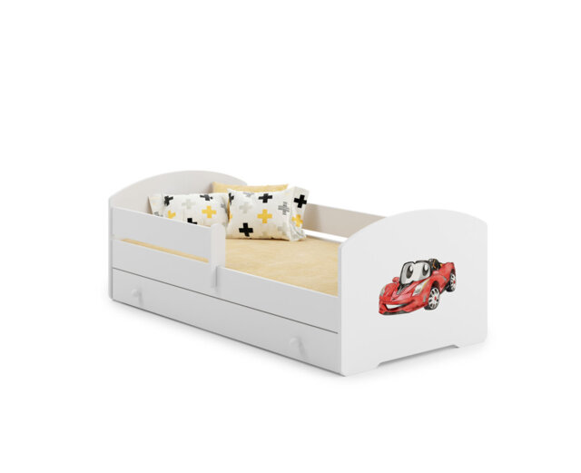 Children's bed Luk 140x70 with drawer - Racing car