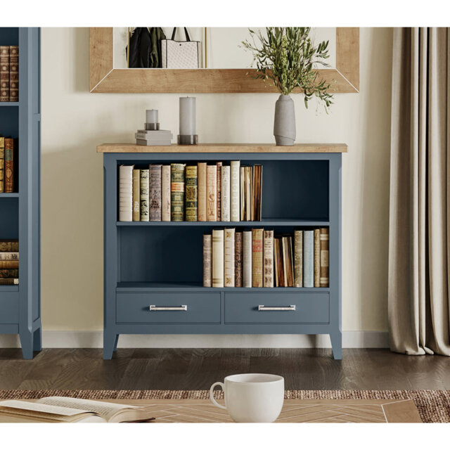 Kusilvak 85cm H x 100cm W Solid Wood Bookcase