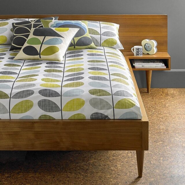 Orla Kiely Scribble Stem Duck Egg King Duvet Cover