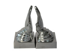 Nickel Non-Skid Bookends