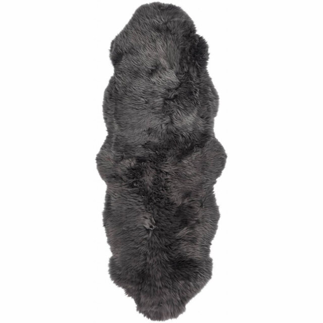 New Zealand Double Sheepskin Dark Grey Rug