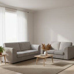 Jambo Cord 3 and 2 Seater High Back Cushion Sofa Set