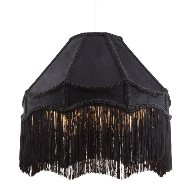 Traditional Victorian Empire 40Cm Lamp Shade In Soft With Tassels By Happy Homewares