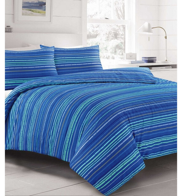 Hoyt Blue/Green Plain Weave Modern & Contemporary Duvet Cover Set