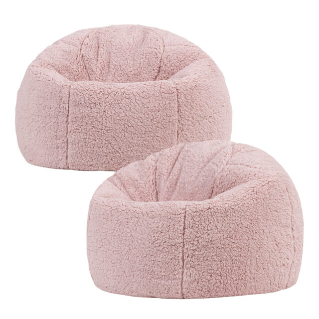 Bean Bag Bazaar Kids Kingston Teddy Fleece Classic Bean Bag