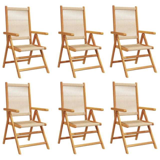 Vidaxl adjustable garden chairs in gray, solid acacia wood