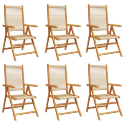 Vidaxl adjustable garden chairs in gray, solid acacia wood