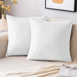Velvet Scatter Cushion Covers - Soft Plush Decorative Covers Set of 2 for Sofa & Bed