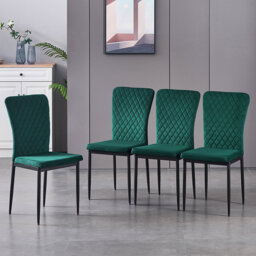 Leilauni Tufted Upholstered Velvet Armless Dining Chair