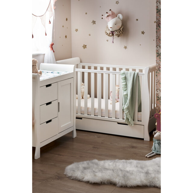 Stamford Mini Cot Bed 2-Piece Nursery Furniture Set
