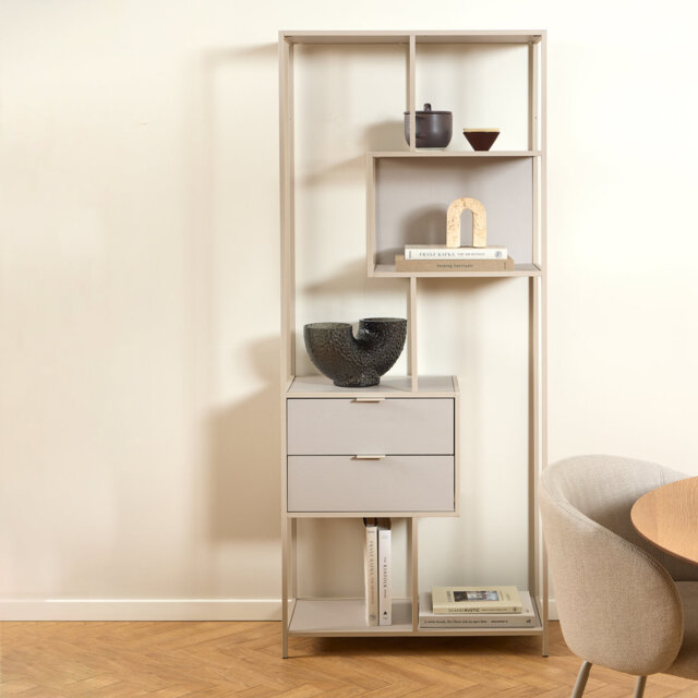 Seaford 185cm H x 77cm W Metal Standard Bookcase