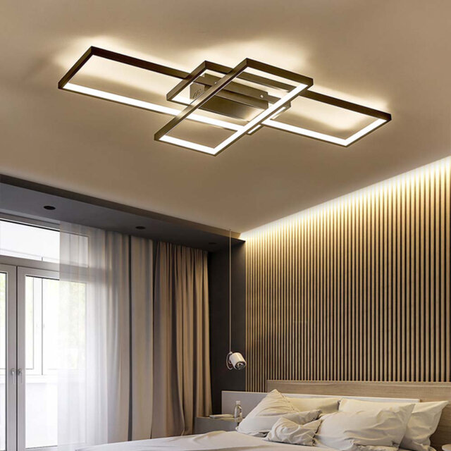 Raffa 3-Light Neutral Style Rectangular LED Semi Flush Mount Ceiling Light