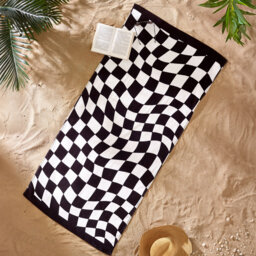 Checkerboard Cotton Beach Towel
