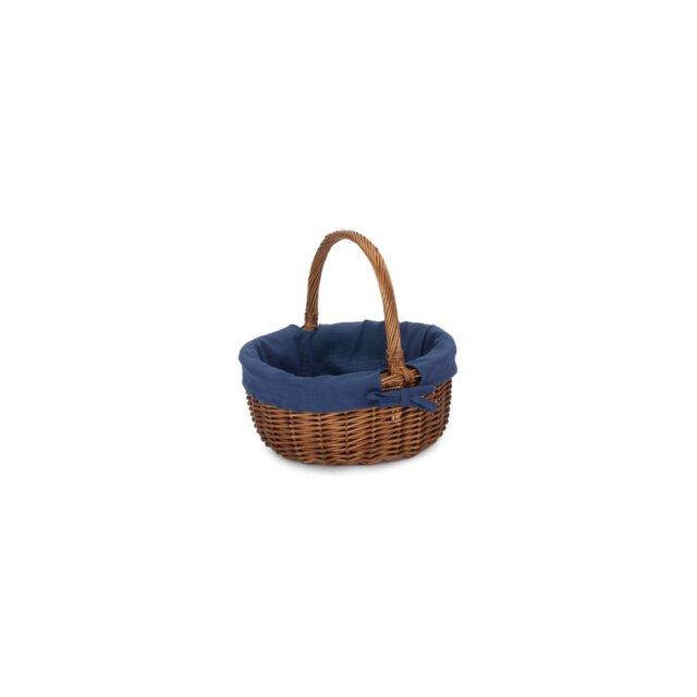 Wicker Double Steamed Shopper Basket with Lining