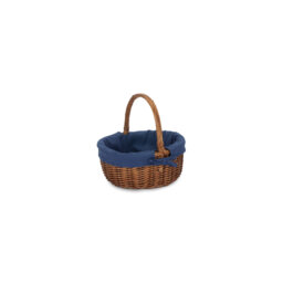 Wicker Double Steamed Shopper Basket with Lining