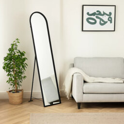 Alawna Gold Finish Floor Mirror