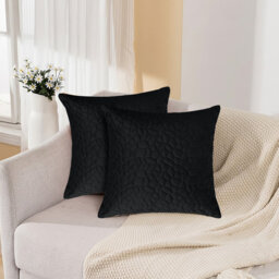 Luxury Pebbles Velvet Cushion Covers Set Of 2 Soft Throw Cushion Cases Sofa, Couch