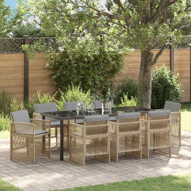 Garden Dining Set Powder-Coated Steel Outdoor Space Collection Terrace