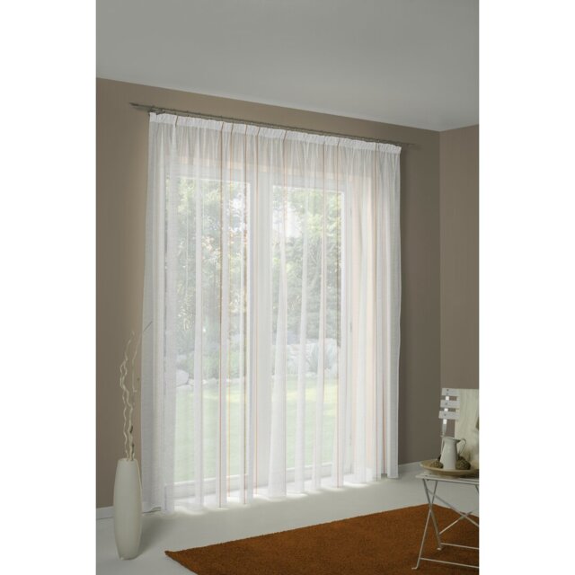 Canadice Pencil Pleat Semi Sheer Curtain
