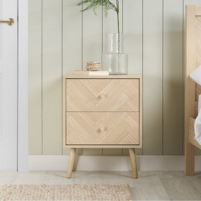Mardell 45cm W Particle Board Bedside Table