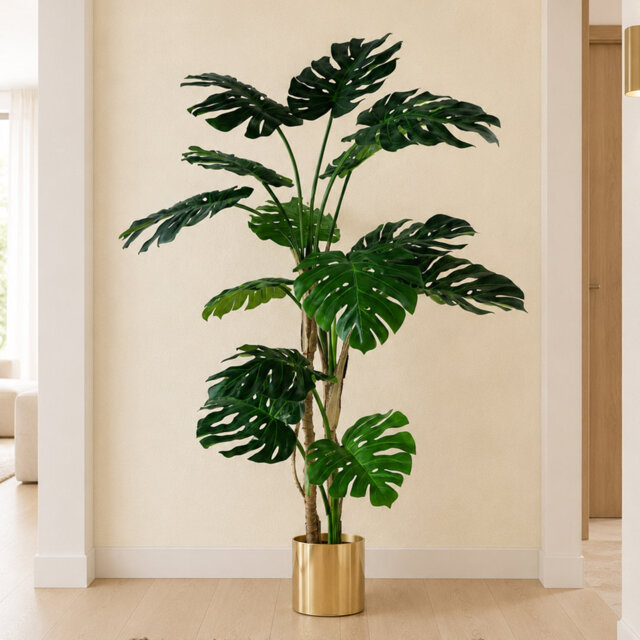 150cm Faux Monstera Tree in Metal Pot