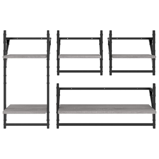 Arjune 5 Piece Bracket Shelf with Towel Bar