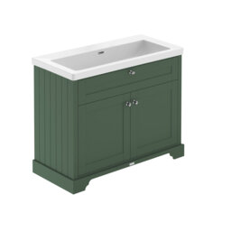 Old London Single Bathroom Vanity with Sits On Furniture Fireclay Matt Basin