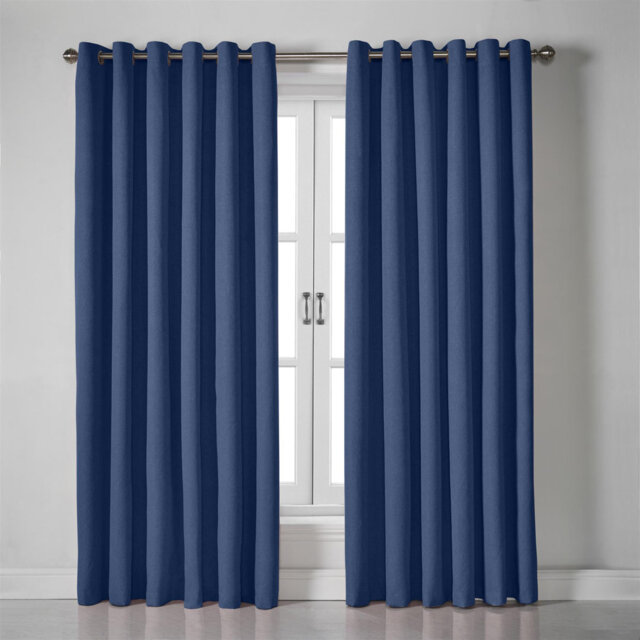 Bechard Blackout Linen Look Ring Top Curtains