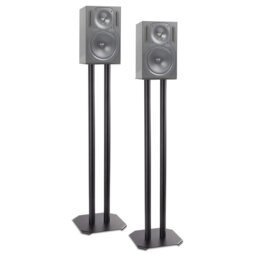 80cm Pair Of Fixed Height Speaker Stand -Weighable With Sand - Cones To Reduce Vibration - Universal Compatibility Hi-Fi Speakers/Stereo/Home Cinema