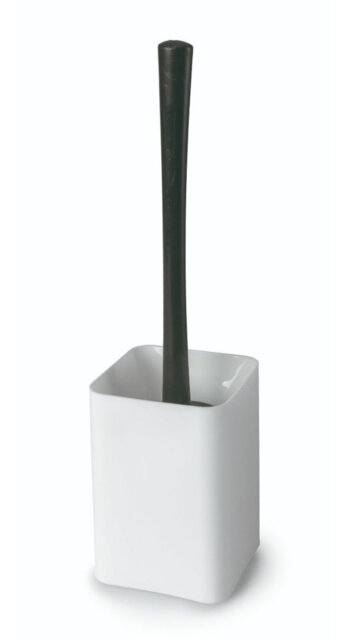 Spectrum Toilet Brush & Holder White Square