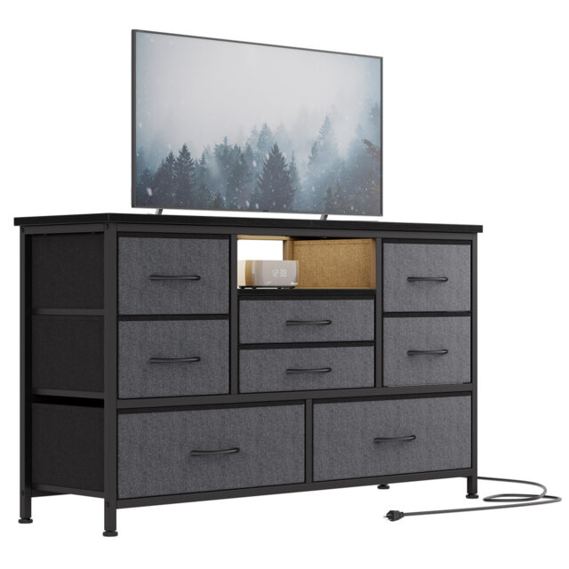 "Unfinished TV Stand for TVs up to 50"" with Fireplace Included"