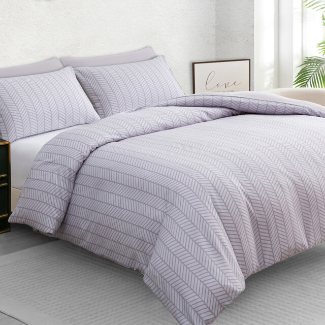Premium Duvet Cover Set Double Brushed Microfiber Reversible With Zipper Closure & Corner Ties