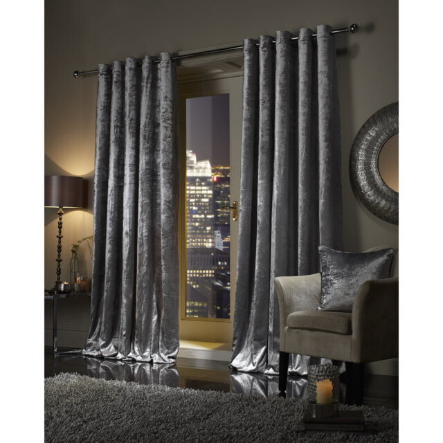 Sergey Velvet Semi Sheer Curtain Pair