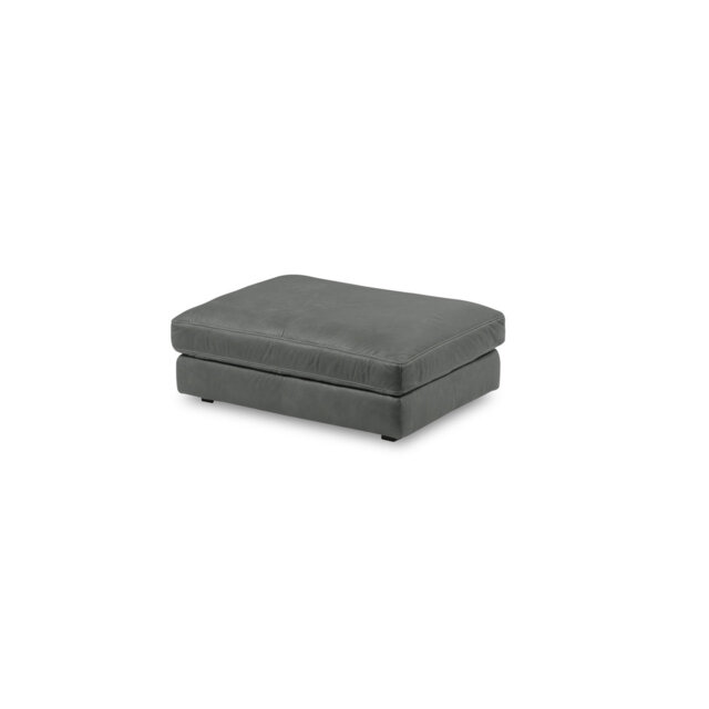 Parven II 123cm Wide Genuine Anilin Leather Rectangle Solid Colour Standard Ottoman