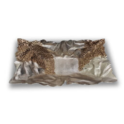 Textured Aluminium Decorative Tray Bowl Ornament and Home Accessory in Bronze Silver â 44cm Width