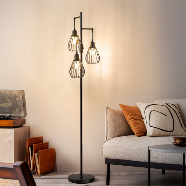 166cm Polished Tree Floor Lamp