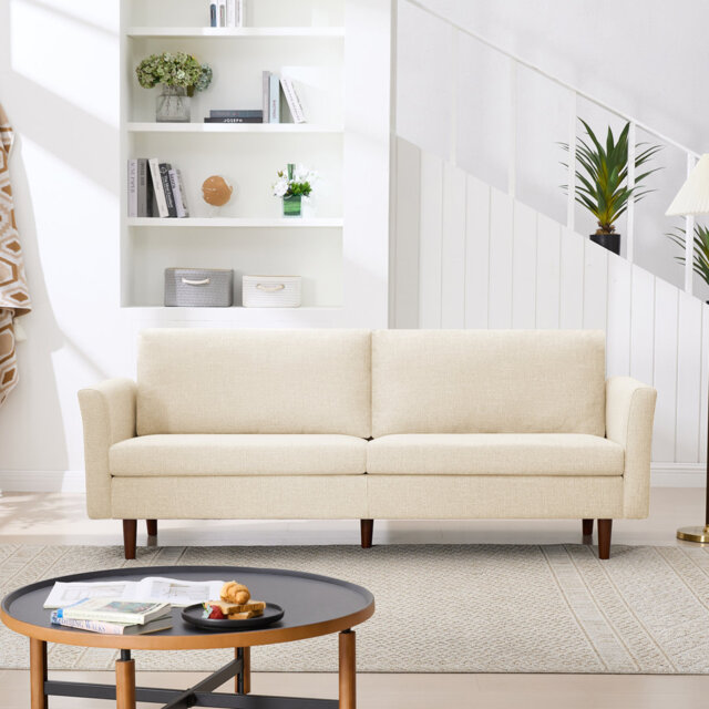 Cicero 204Cm Linen Flared Arm Sofa