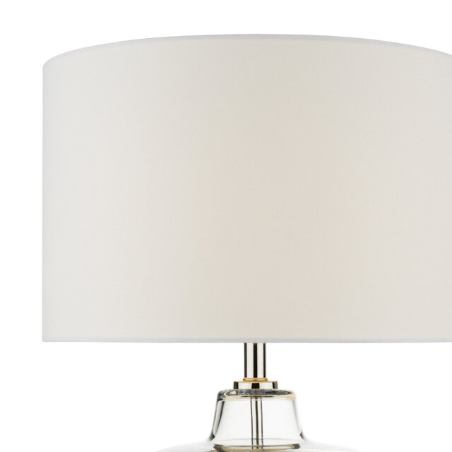 29cm H Fabric Drum Lamp Shade ( Screw On ) in White