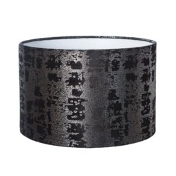 Velvet Drum Lamp Shade ( Screw On ) in Black