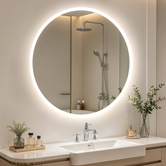 Glass Round Mirror